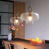 High end glass pendant light
