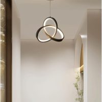 Hanging Light Fixtures,Minimalist Iron Lamp Body Chandelier,Monochrome White Light Interior Decorative Lighting Pendant Lamp,Entrance Restaurant Balcony Bedroom Suspension Lights (Color : Gold Full