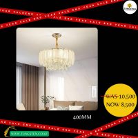 38cm Luxury Cream Feather Style Crystal Chandelier living room Light