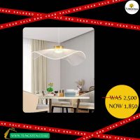 White Stripe Lotus Leaf Shape Droplight Nordic LED Pendant Lighting 6W,16W Dimmable 3000K-6000K
