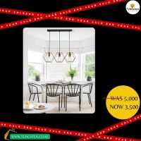 Hexagon Frame 3 Light Pendant Lighting Fixtures - Kitchen Island Dining Droplight