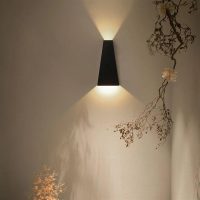 Modern Minimalist LED Wall Lamps Bedside Reading Lights (Cool White(5500-7000K),Black)