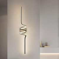 Black Linear Wall Sconce Modern LED Wall Lamp for Bedroom Bedside Living Room Study Room Balcony Hallway