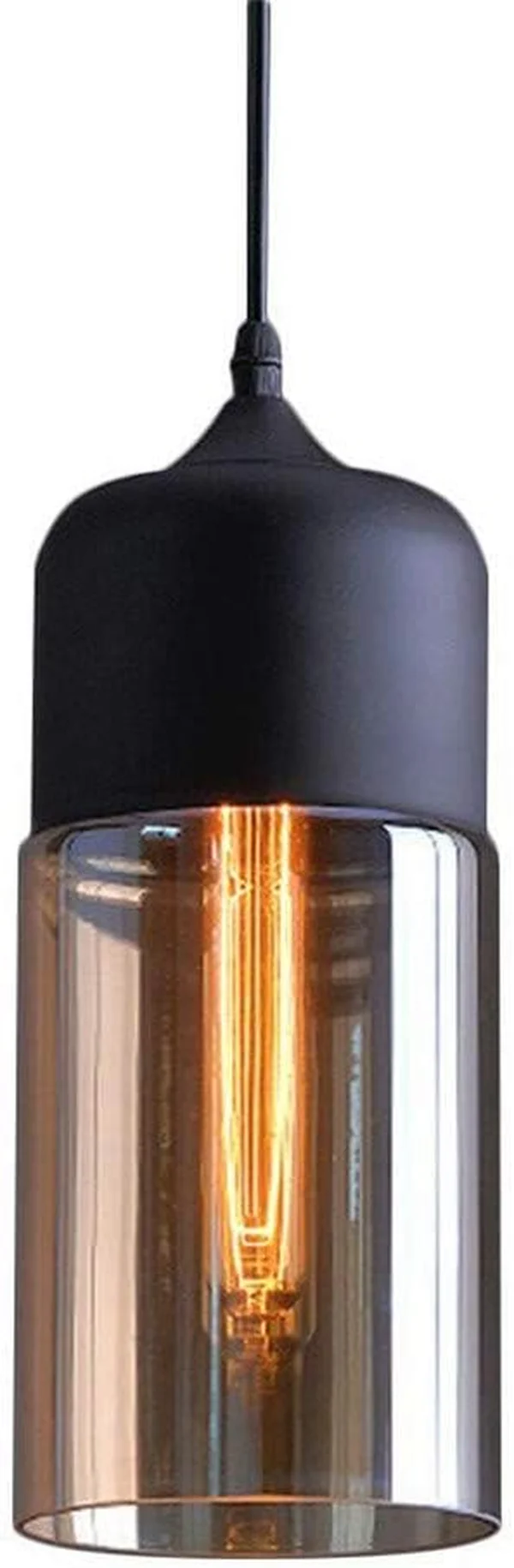 Amber Cylinder Industrial Pendant Light - Image 4