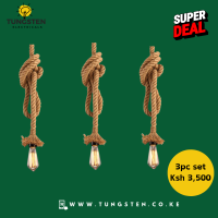 Vintage Hemp rope bulb holder
