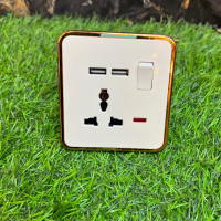 Luxury Single USB Gold White Socket