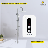 Anlabeier Instant Tankless heater with inbuilt pump + Silver Rainshower