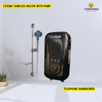 Black Cesium Tankless Instant Hot Shower |Low Pressure Salty water shower