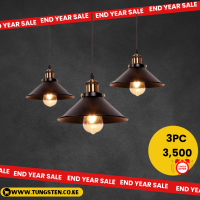 3pc Black Bawl Pendant Light | End Year Sale