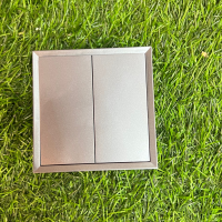 Luxury 2gang 2way Silver  Switch