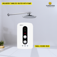 Anlabeier Instant Tankless heater with inbuilt pump + Round Overhead Shower