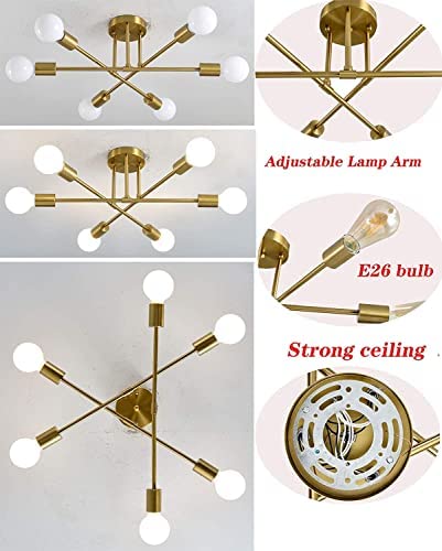 Industrial Golden Chandelier | Modern Chandeliers in Nairobi | Living & Bedroom Light - Image 16