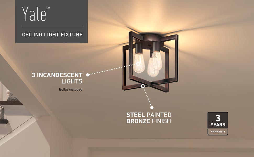 Artika Flush mount light fixture bronze