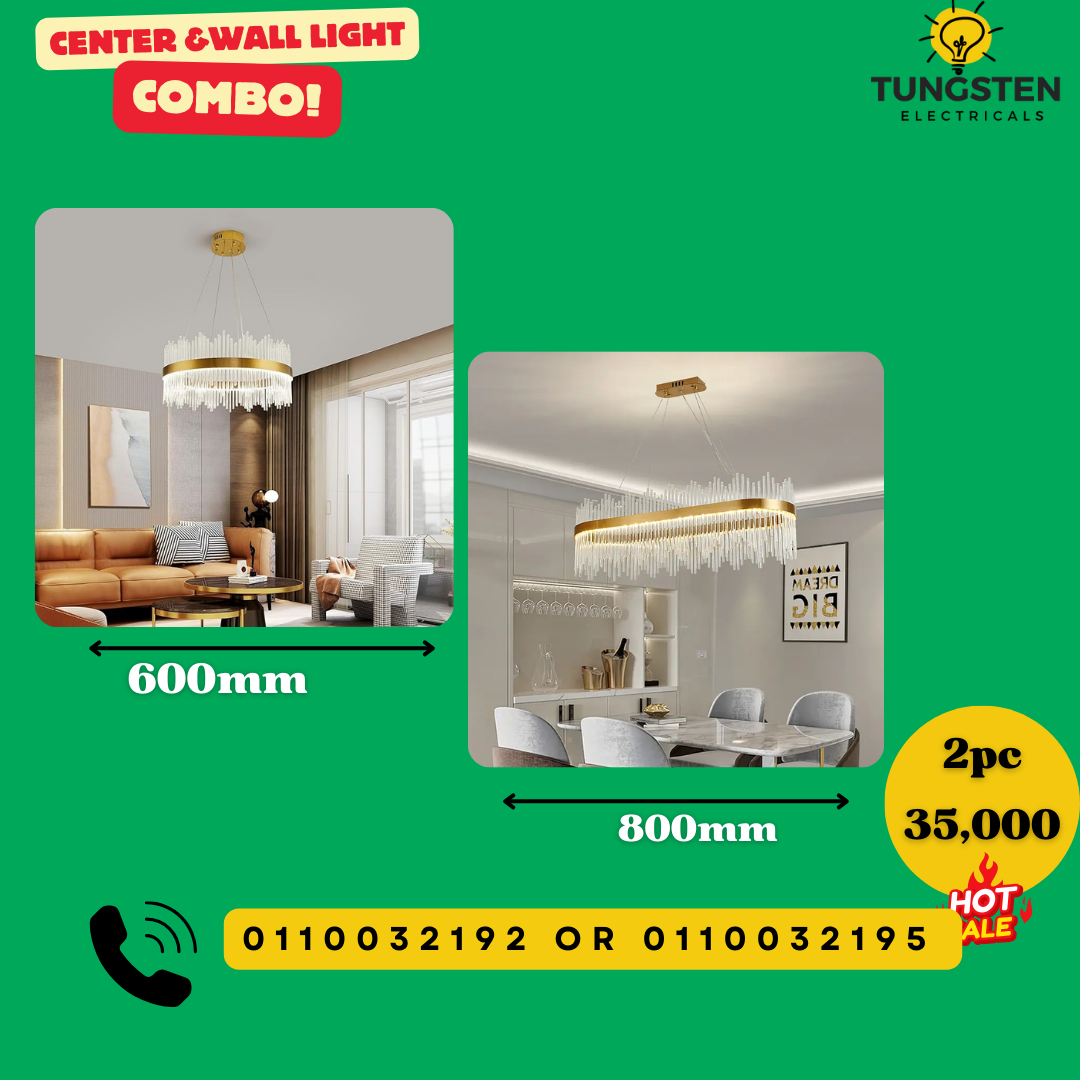 2pc Crystal Living & Dining Chandeliers Ksh 31,500| 600mm,800mm Crystal Chandelier - Image 5