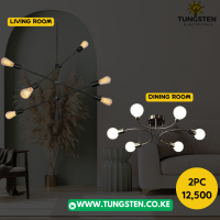 2pc 6 Bulb Sputnik Chandelier Ksh 12500