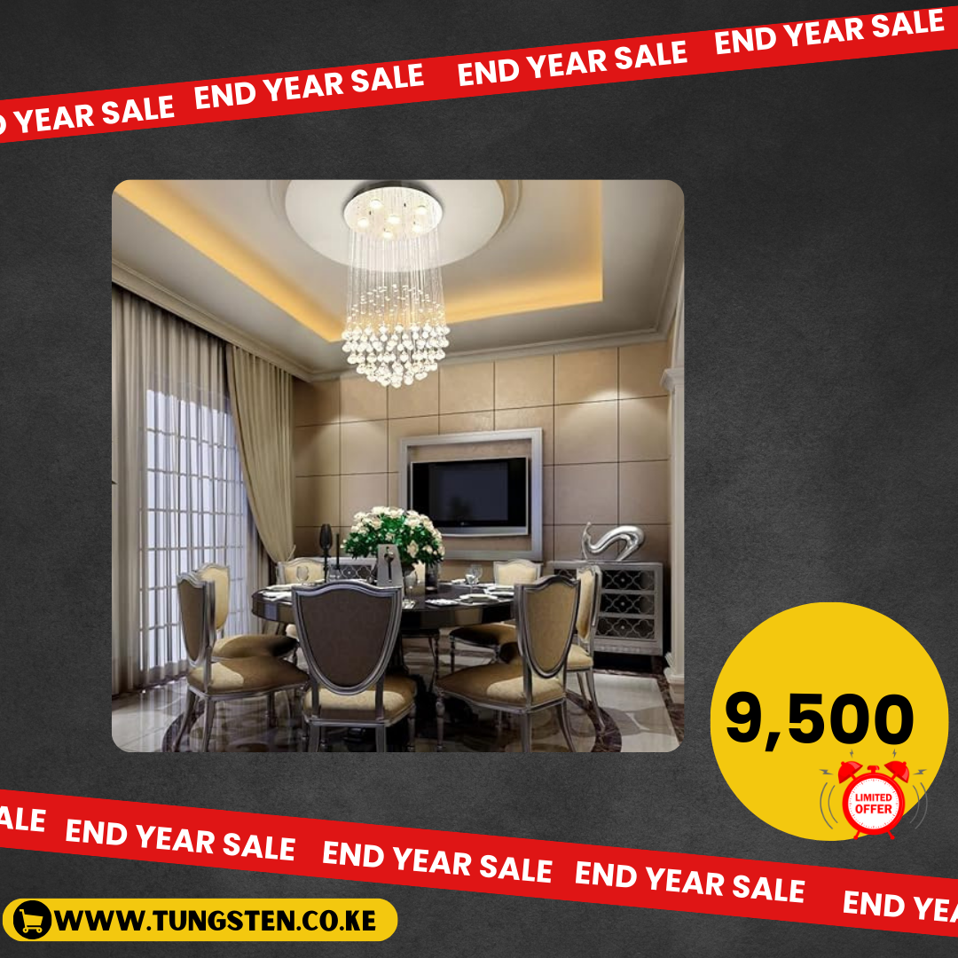Teardrop Crystal LED Chandelier | Single Ball Shape Chandelier