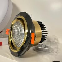 7W Luxury Recessed LED Downlighter Black & Gold Color