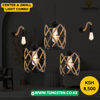 3pc Center & 2pc wall Hemp Rope Light COMBO Ksh 8500