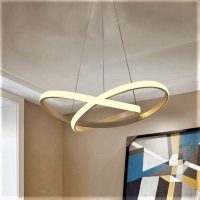 Modern LED Pendant Light Fixture In Contemporary White LED Chandelier