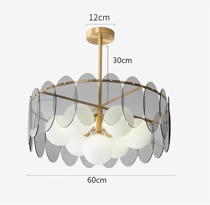 Scandinavian Style Villa Living Room Chandelier Dining Room Indoor Lights Round - Image 3