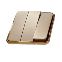 Luxury Gold Switches |Screwless Gold - 3GANG