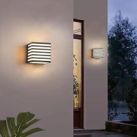 12W LED Modern Outdoor Wall Lights Marble