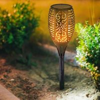 LED Solar Flame Flickering Lawn Lamps Torch Light Dancing Flame Light