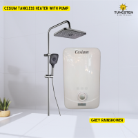 White Cesium Tankless Instant Water Shower