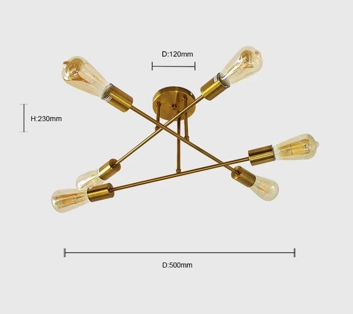 Industrial Golden Chandelier | Modern Chandeliers in Nairobi | Living & Bedroom Light - Image 15