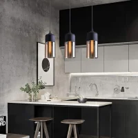 Amber Cylinder Industrial Pendant Light