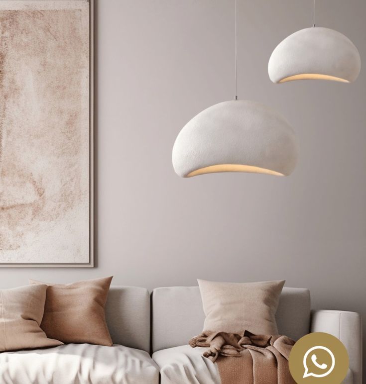 Wabi Sabi Bird Nest Shape Hanging Pendant Light 40cm Wide - Image 2