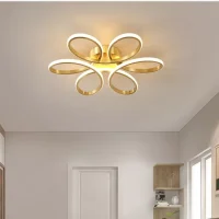 LED 85W Ceiling Light Creative Flower Shape Ceiling Lamp Acrylic Aluminum Lampshade Modern Elegant Matt White Ceiling Lamp Living Room Bedroom Ceiling Lighting L59cm * H11cm, Dimmable 3000~6000 Kelvin