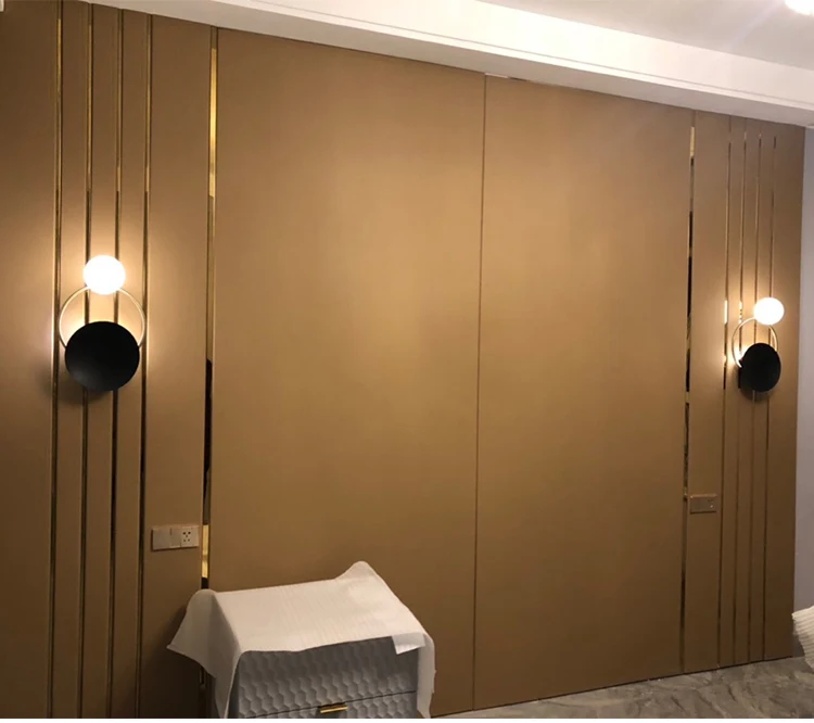 Hundreds of black gold living room background wall lamp fashion simple bedroom bedside wall light
