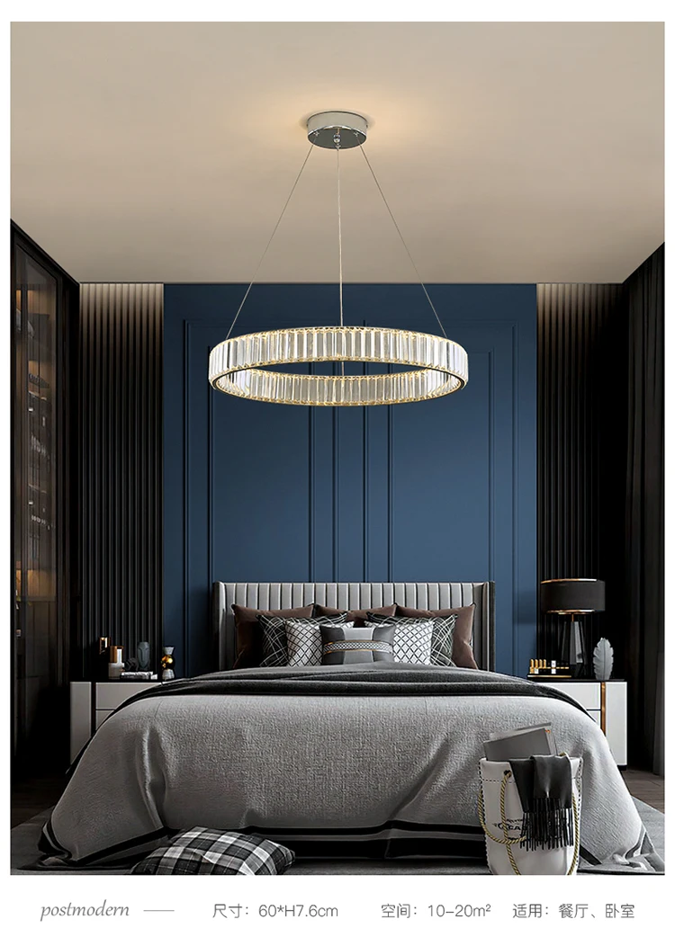 Warm and romantic bedroom living room pendant light design models art hotel showroom hall chandelier