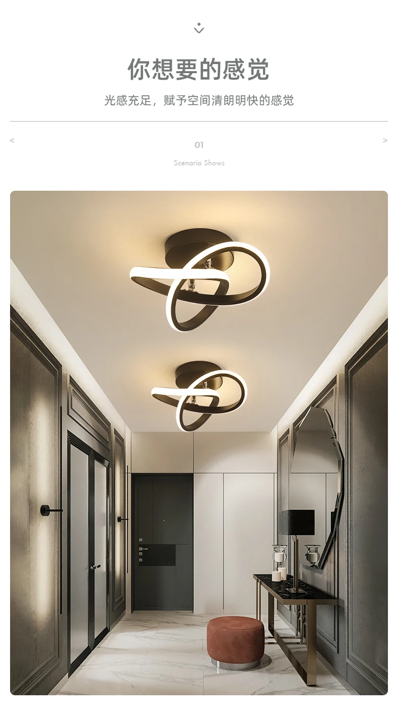 Aisle lights Corridor Lights Round Nordic Minimalist Modern Ceiling Lights Cloakroom Entrance Hall Fixtures Dimmable