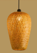 Natural Wicker Hanging Lamp Chinese Restaurant Industrial Chandelier Geometric Bamboo Hollow Pendant Lamp Rustic Ceiling Hanging Light for Kitchen Island Bedroom Dining Room Hallway Sharing - Image 7