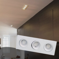GU10 Triple Recessed LED Spotlight