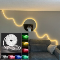 360 Waterproof LED Strip Light Neon Flexible Rope Tube 220V