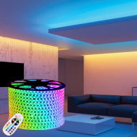 Multi-color LED strip snake light