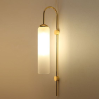 Stainless Steel Eye Protection Soft Light Wall Light Bedroom Bedside Lamp