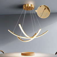 3mode Gold Linear LED Pendant Light | Adjustable height