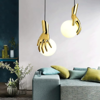 Modern Hand-Shaped Pendant