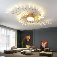 Modern Metal Acrylic Sputnik Firework Petal LED Lighting