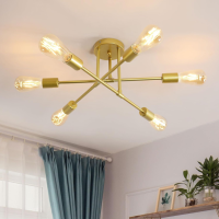Industrial golden chandelier