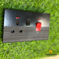 Luxury Two Tone Black Cooker Socket