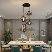 Smoky Black Glass Pendant Lights