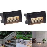 LED Recessed Wall Lights, Outdoor Lighting for Walls, Paths, Entrances, Stairs, LED Stair Lighting, 3 W Wall Light, Stairs Step Light Lamp