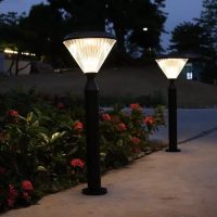 SOLAR BOLLARD GARDEN LIGHTS