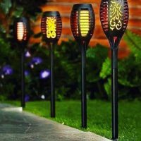 dancing flame solar garden light