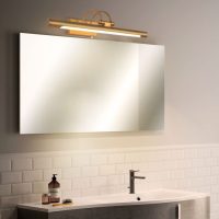 GOLD LED MIRROR LIGHT|ELONGATED VANITY WALL LIGHT
